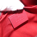GUCCI Sherry Line Body Bag Canvas Leather Red Silver 502095 Auth BA7468-16
