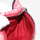 GUCCI Sherry Line Body Bag Canvas Leather Red Silver 502095 Auth BA7468-18