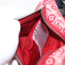 GUCCI Sherry Line Body Bag Canvas Leather Red Silver 502095 Auth BA7468-19