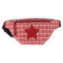 GUCCI Sherry Line Body Bag Canvas Leather Red Silver 502095 Auth BA7468-2