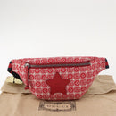 GUCCI Sherry Line Body Bag Canvas Leather Red Silver 502095 Auth BA7468-12