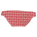 GUCCI Sherry Line Body Bag Canvas Leather Red Silver 502095 Auth BA7468-3