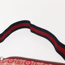 GUCCI Sherry Line Body Bag Canvas Leather Red Silver 502095 Auth BA7468-14
