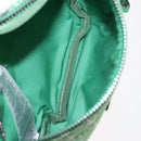 GUCCI Body Bag Canvas Leather Green Silver 502095 Auth BA7469-17