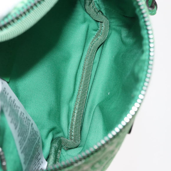 GUCCI Body Bag Canvas Leather Green Silver 502095 Auth BA7469