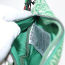 GUCCI Body Bag Canvas Leather Green Silver 502095 Auth BA7469-21