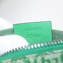 GUCCI Body Bag Canvas Leather Green Silver 502095 Auth BA7469-11