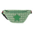 GUCCI Body Bag Canvas Leather Green Silver 502095 Auth BA7469-13