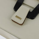 GUCCI Shoulder Bag Leather White Gold Auth BA7470-15