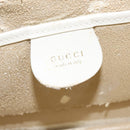 GUCCI Shoulder Bag Leather White Gold Auth BA7470-18