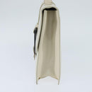 GUCCI Shoulder Bag Leather White Gold Auth BA7470-5