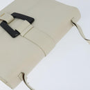 GUCCI Shoulder Bag Leather White Gold Auth BA7470-6