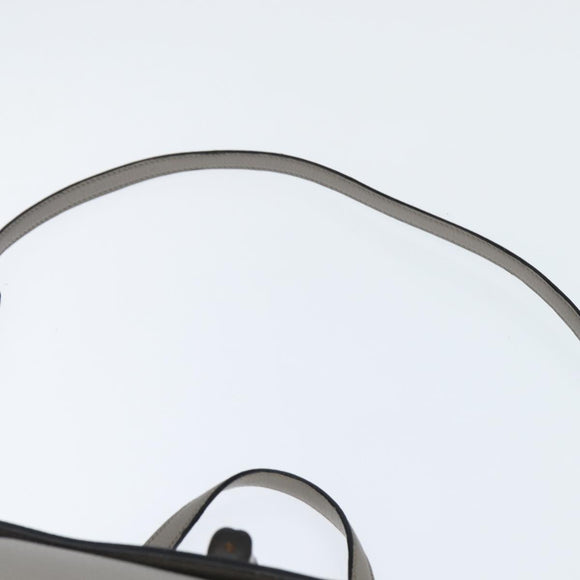 GUCCI Bamboo Hand Bag Leather 2way Gray Silver 392013 Auth BA7471