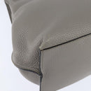 GUCCI Bamboo Hand Bag Leather 2way Gray Silver 392013 Auth BA7471-16