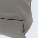 GUCCI Bamboo Hand Bag Leather 2way Gray Silver 392013 Auth BA7471-17