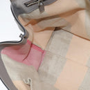 GUCCI Bamboo Hand Bag Leather 2way Gray Silver 392013 Auth BA7471-21