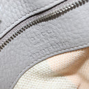 GUCCI Bamboo Hand Bag Leather 2way Gray Silver 392013 Auth BA7471-12