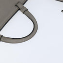 GUCCI Bamboo Hand Bag Leather 2way Gray Silver 392013 Auth BA7471-7