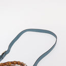 GUCCI Bamboo Hand Bag Leather 2way Blue Silver 336032 Auth BA7472-15