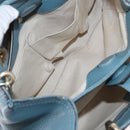 GUCCI Bamboo Hand Bag Leather 2way Blue Silver 336032 Auth BA7472-23