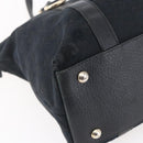GUCCI GG Canvas Abbey Tote Bag Black Gold 141470 Auth BA7477-14