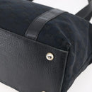 GUCCI GG Canvas Abbey Tote Bag Black Gold 141470 Auth BA7477-15