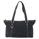 GUCCI GG Canvas Abbey Tote Bag Black Gold 141470 Auth BA7477-13