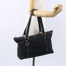 GUCCI GG Canvas Abbey Tote Bag Black Gold 141470 Auth BA7477-23