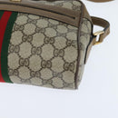 GUCCI GG Supreme Web Sherry Line Bag PVC Beige Gold 56 02 004 Auth BA7480-14