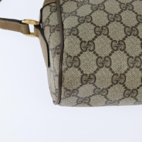 GUCCI GG Supreme Web Sherry Line Bag PVC Beige Gold 56 02 004 Auth BA7480