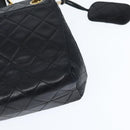 CHANEL Matelasse Chain Shoulder Bag Lamb Skin Black Gold CC Auth BA7483-13