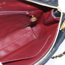 CHANEL Matelasse Chain Shoulder Bag Lamb Skin Black Gold CC Auth BA7483-17