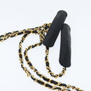 CHANEL Matelasse Chain Shoulder Bag Lamb Skin Black Gold CC Auth BA7483-8