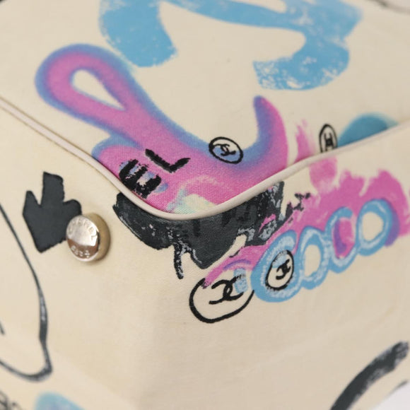 CHANEL New Travel Line Hawaii Exclusive Tote Bag Cotton White CC Auth BA7485