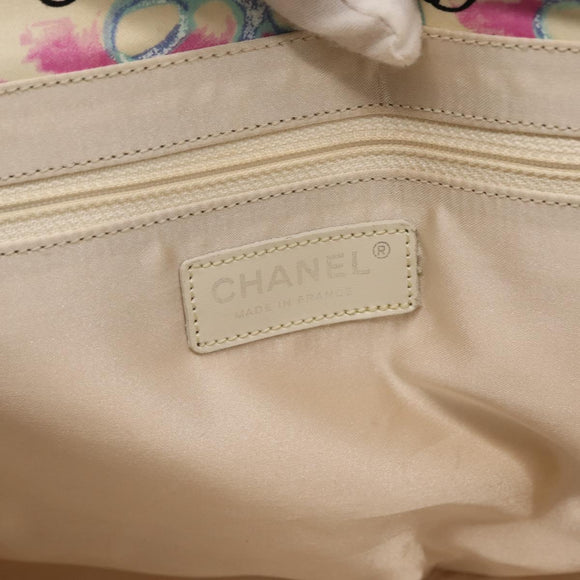 CHANEL New Travel Line Hawaii Exclusive Tote Bag Cotton White CC Auth BA7485