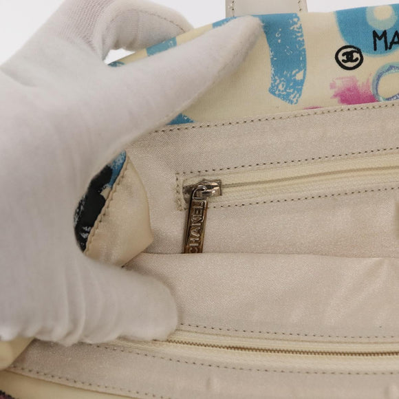 CHANEL New Travel Line Hawaii Exclusive Tote Bag Cotton White CC Auth BA7485