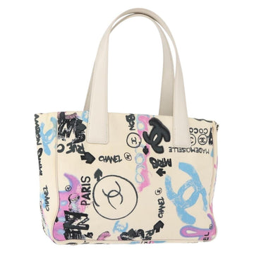 CHANEL New Travel Line Hawaii Exclusive Tote Bag Cotton White CC Auth BA7485