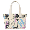 CHANEL New Travel Line Hawaii Exclusive Tote Bag Cotton White CC Auth BA7485-13