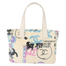 CHANEL New Travel Line Hawaii Exclusive Tote Bag Cotton White CC Auth BA7485-2