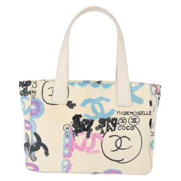CHANEL New Travel Line Hawaii Exclusive Tote Bag Cotton White CC Auth BA7485 - 0