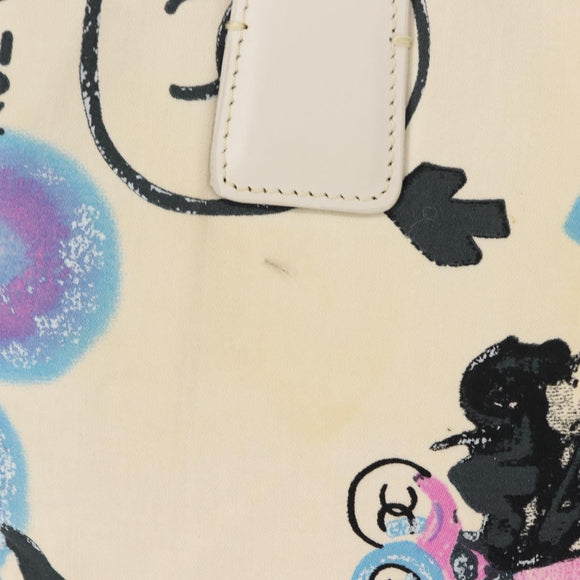 CHANEL New Travel Line Hawaii Exclusive Tote Bag Cotton White CC Auth BA7485