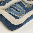 CHANEL Chain Shoulder Bag Denim Blue Gold CC Auth BA7486SM-10