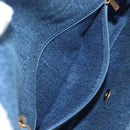 CHANEL Chain Shoulder Bag Denim Blue Gold CC Auth BA7486SM-24