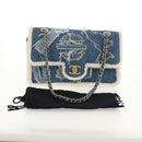CHANEL Chain Shoulder Bag Denim Blue Gold CC Auth BA7486SM-27