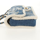 CHANEL Chain Shoulder Bag Denim Blue Gold CC Auth BA7486SM-4