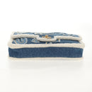 CHANEL Chain Shoulder Bag Denim Blue Gold CC Auth BA7486SM-9