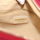 CHANEL Choco Bar Boston Bag Cotton Bordeaux Gold CC Auth BA7488-19
