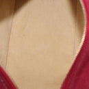 CHANEL Choco Bar Boston Bag Cotton Bordeaux Gold CC Auth BA7488-10