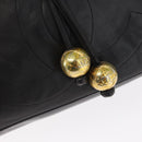 CHANEL Lamb Skin Matelasse Backpack Black Gold CC Auth BA7489-9