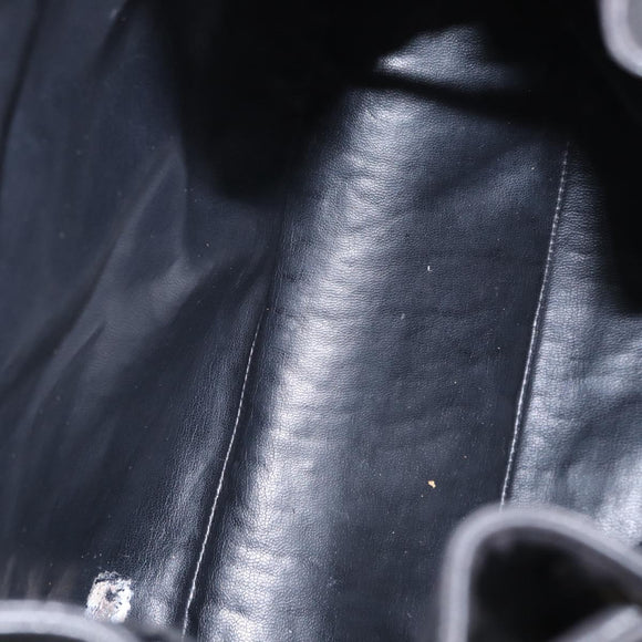 CHANEL Lamb Skin Matelasse Backpack Black Gold CC Auth BA7489